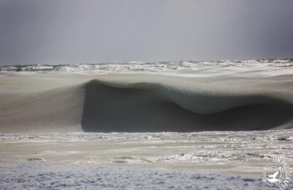 PHOTOS Époustouflantes : Aux Etats-Unis même la mer gèle !